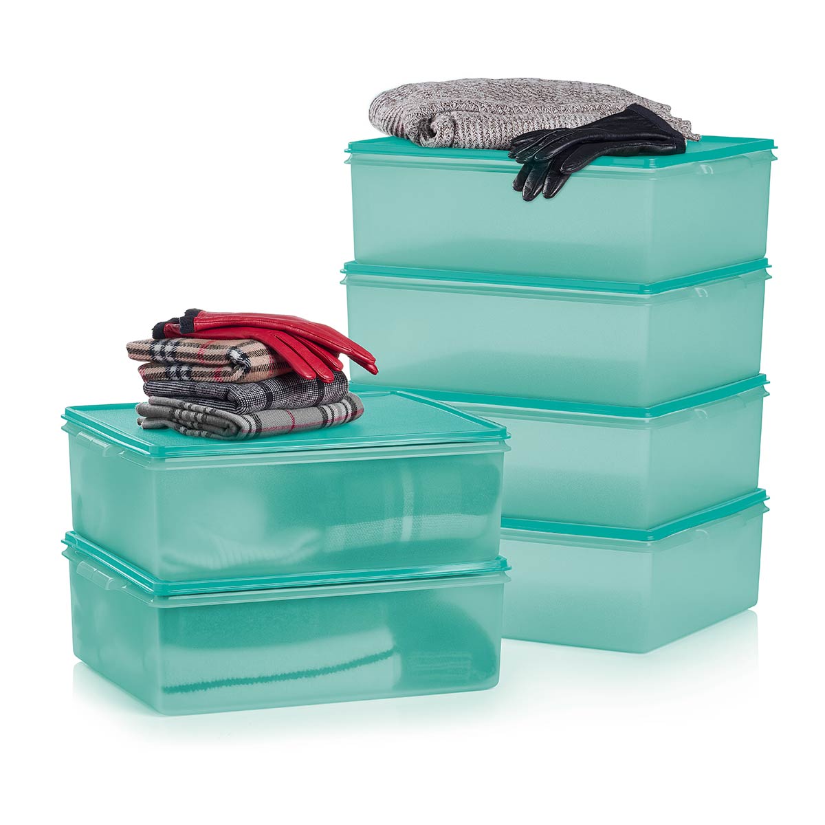 Tupperware® Large Storage Tote | Set of 6, 5.5 gal/21 L Home Organizer