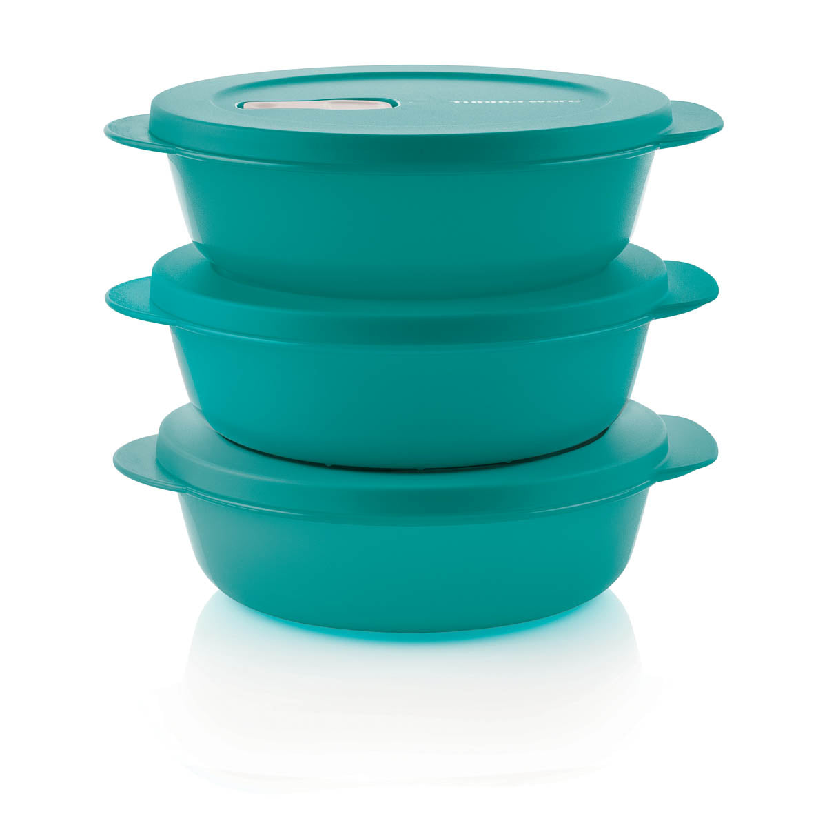 Crystalwave® Plus Round 3 1/2 cup / 850 mL Set of 3 (Mysterious Green)