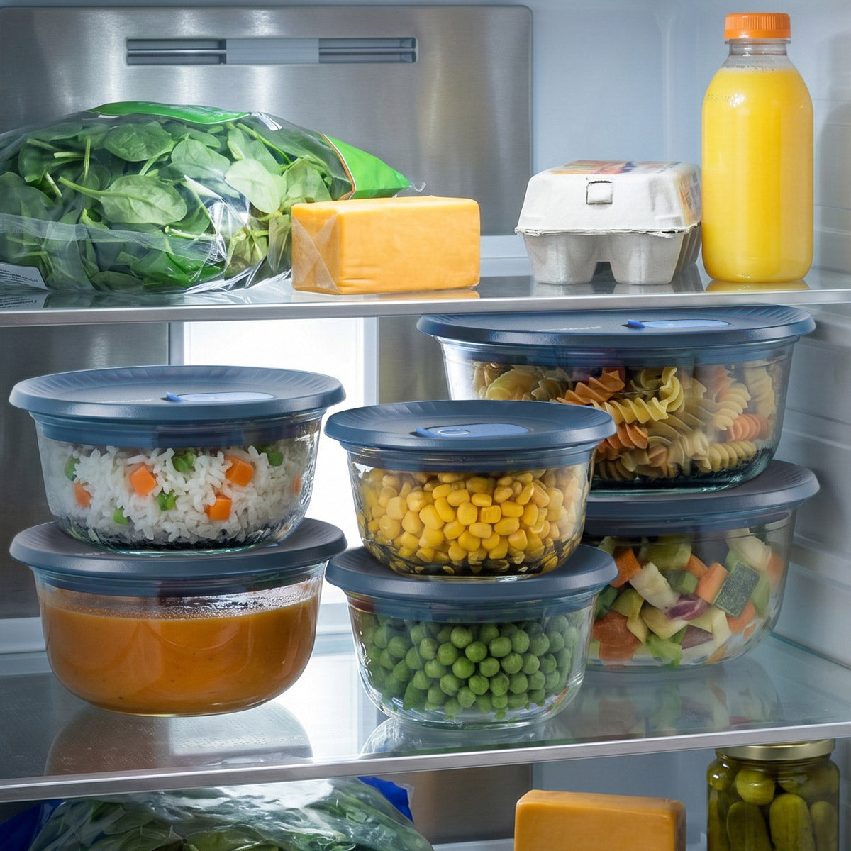 Tupperware Voila™ Glass Food Storage Container | Round Medium