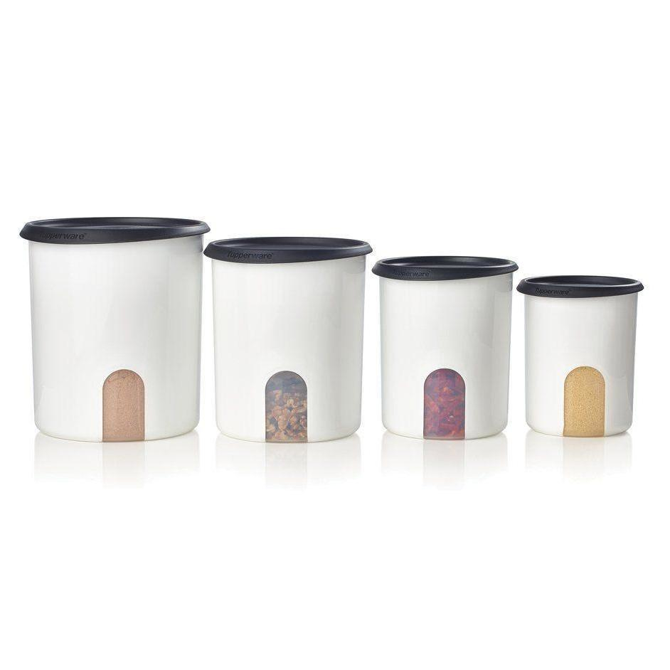 Tupperware® One Touch® Reminder Canisters, Food Storage Set of 4