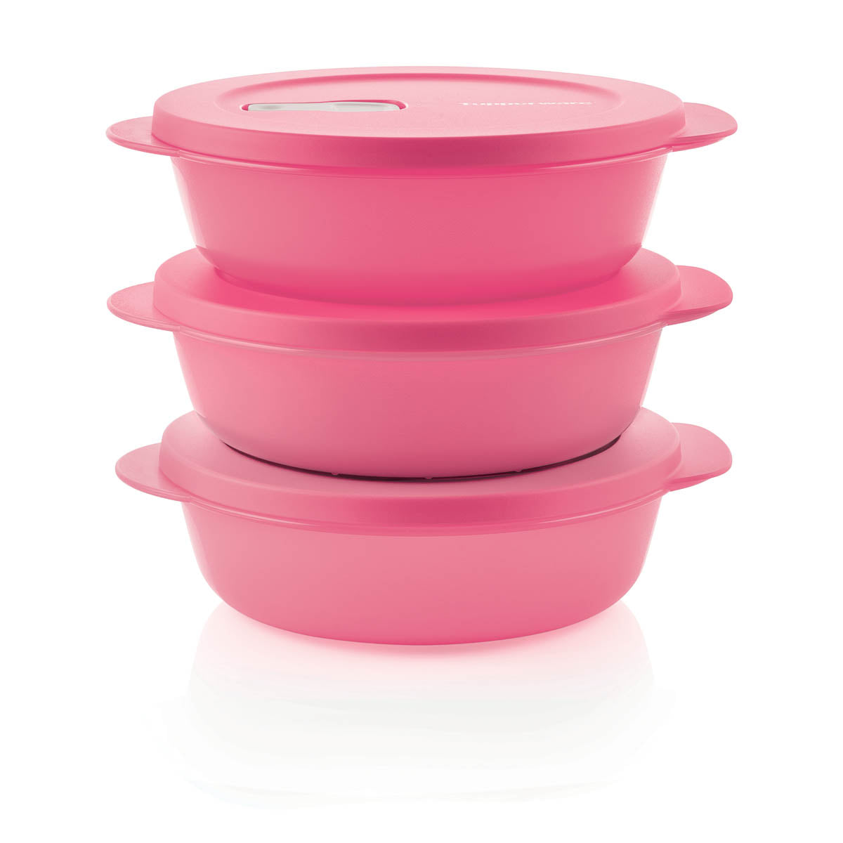 Tupperware® CrystalWave® Plus Round | Set of 3 | Microwave-Safe Containers